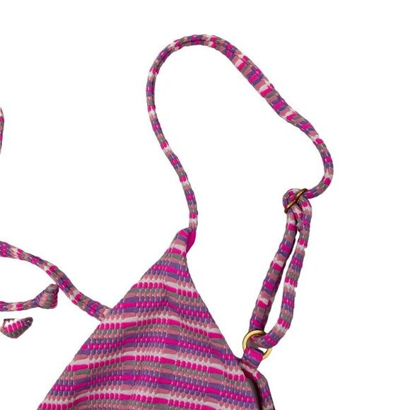 L*Space Women’s Brittany Bikini Top Multicolor Striped Size Large New - Picture 4 of 11